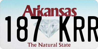 AR license plate 187KRR
