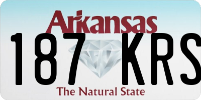 AR license plate 187KRS