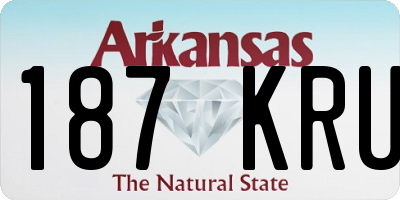 AR license plate 187KRU