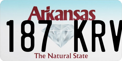 AR license plate 187KRV