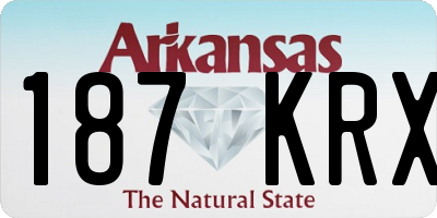 AR license plate 187KRX