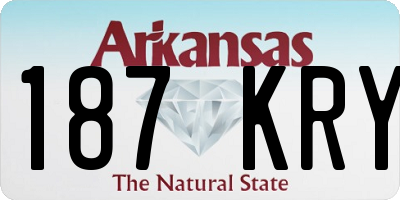AR license plate 187KRY