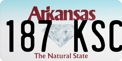 AR license plate 187KSC