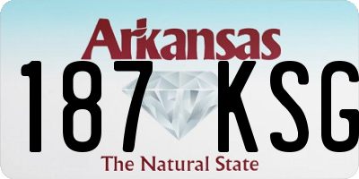 AR license plate 187KSG