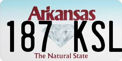 AR license plate 187KSL