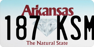 AR license plate 187KSM