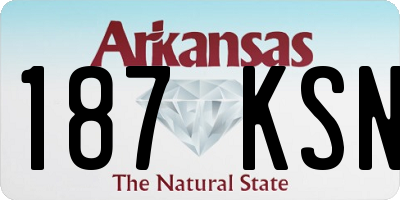 AR license plate 187KSN