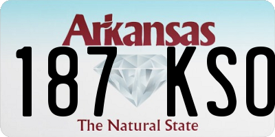 AR license plate 187KSO