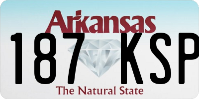 AR license plate 187KSP