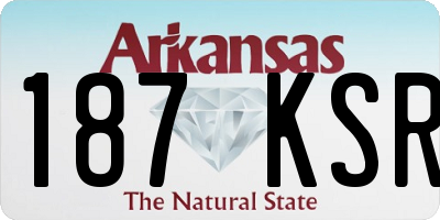 AR license plate 187KSR
