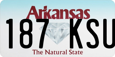 AR license plate 187KSU