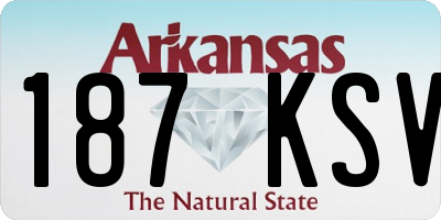 AR license plate 187KSV