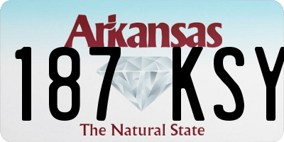 AR license plate 187KSY