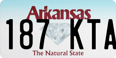 AR license plate 187KTA