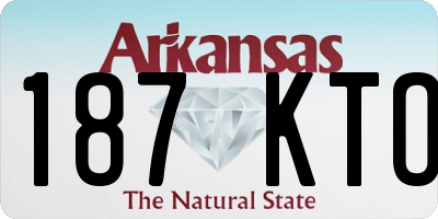 AR license plate 187KTO
