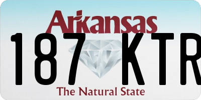 AR license plate 187KTR