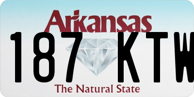 AR license plate 187KTW