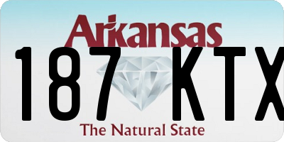 AR license plate 187KTX