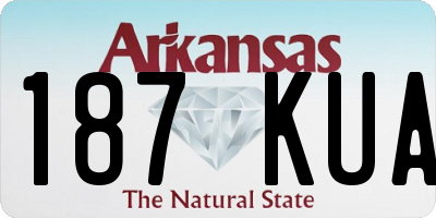 AR license plate 187KUA