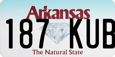 AR license plate 187KUB