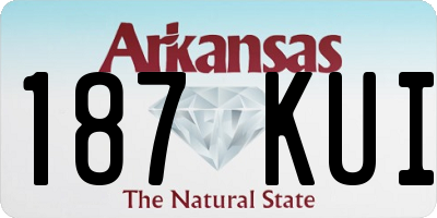 AR license plate 187KUI