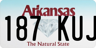AR license plate 187KUJ