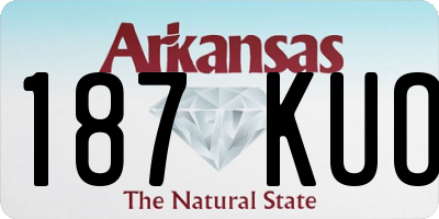 AR license plate 187KUO