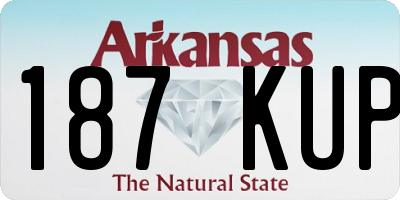 AR license plate 187KUP