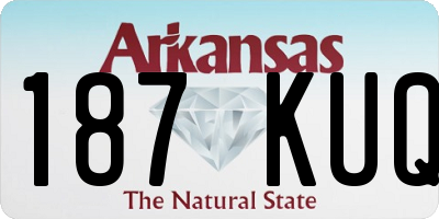 AR license plate 187KUQ
