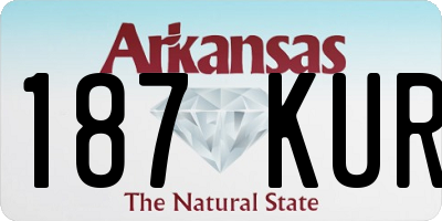 AR license plate 187KUR