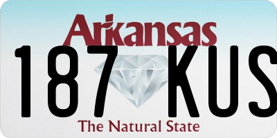 AR license plate 187KUS
