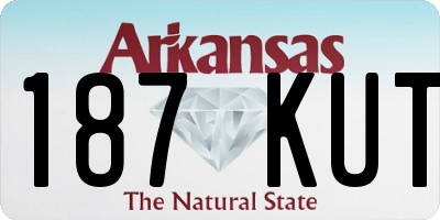 AR license plate 187KUT