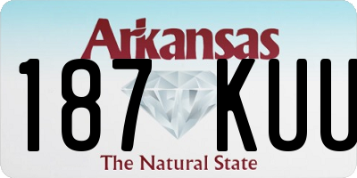 AR license plate 187KUU