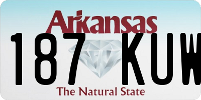 AR license plate 187KUW