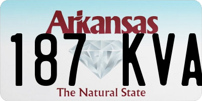 AR license plate 187KVA