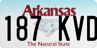 AR license plate 187KVD