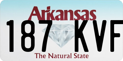 AR license plate 187KVF