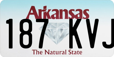 AR license plate 187KVJ