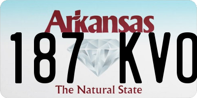 AR license plate 187KVO