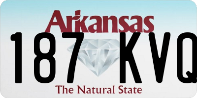 AR license plate 187KVQ