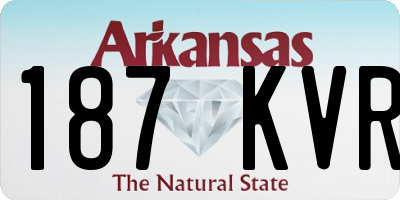AR license plate 187KVR