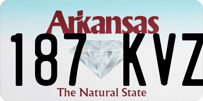 AR license plate 187KVZ