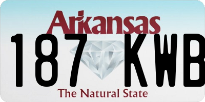AR license plate 187KWB