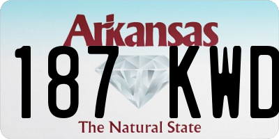 AR license plate 187KWD