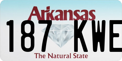 AR license plate 187KWE