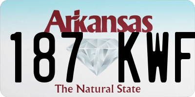 AR license plate 187KWF