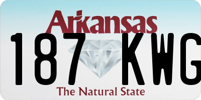 AR license plate 187KWG