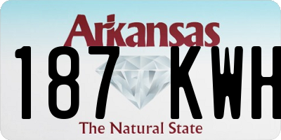 AR license plate 187KWH