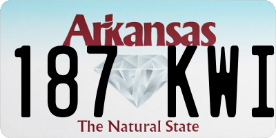 AR license plate 187KWI