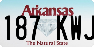 AR license plate 187KWJ